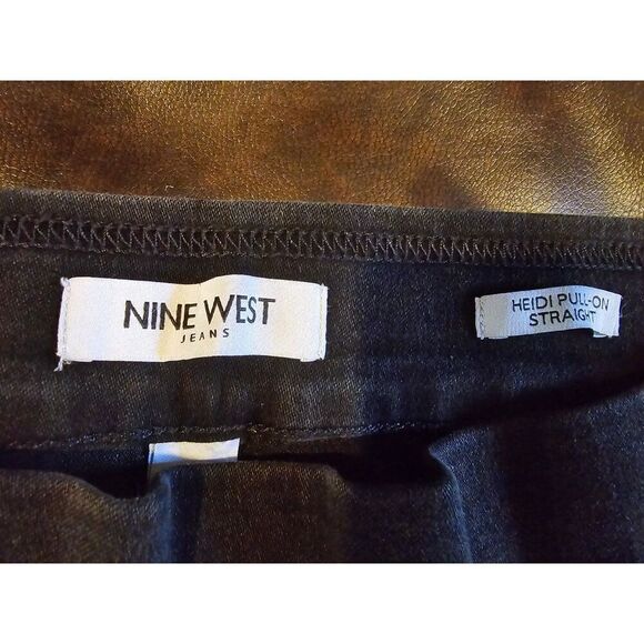 NWT Nine West Denim Heidi Pull On Jeans Black Size 14 Plus - Picture 10 of 12